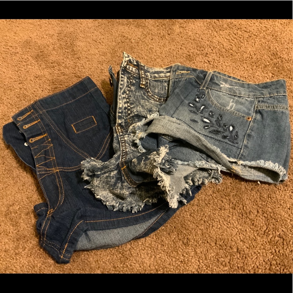 Bundle of five summer jean shorts